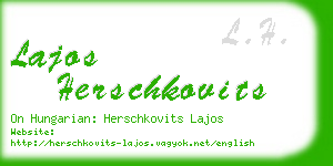 lajos herschkovits business card